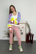 Sweterek w paski 20863, pastelowy, kolorowy