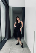 Tiulowa sukienka YQ824, czarna
