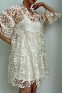 Koronkowa sukienka mini 1779 z halką