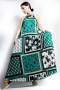 Plisowana sukienka maxi A11423-1 zielona