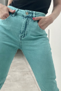 Kolorowe jeansy Sophie DY8235 turkusowe