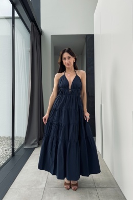 Bawełniana sukienka Bella Navy | granatowa