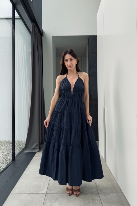 Bawełniana sukienka Bella Navy | granatowa