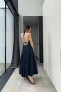 Bawełniana sukienka Bella Navy | granatowa