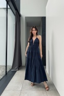 Bawełniana sukienka Bella Navy | granatowa
