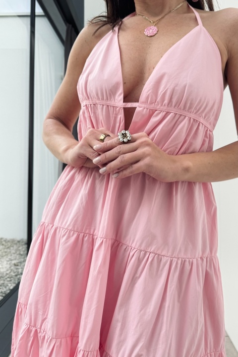 Bawełniana sukienka Bella Rosa | różowa