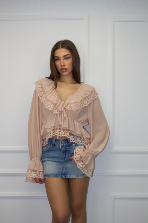 Bluzka Amaya soft | pudrowy róż