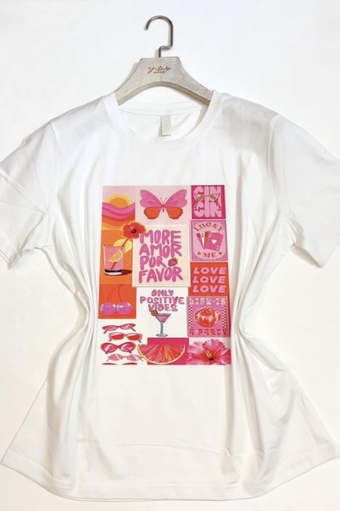 Bawełniany t-shirt More amor por favor