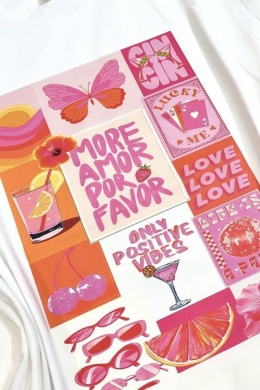 Bawełniany t-shirt More amor por favor