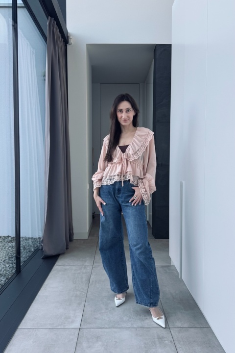 Bluzka Amaya soft | pudrowy róż