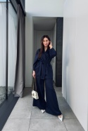Garnitur w stylu kimono granatowy