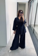 Garnitur w stylu kimono granatowy