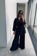 Garnitur w stylu kimono granatowy