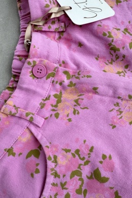 Krótkie spodenki szorty w kwiatki Spring Bloom | różowe