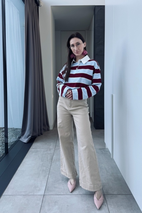 Bawełniana koszulka polo w paski