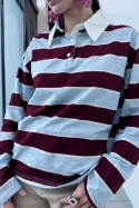 Bawełniana koszulka polo w paski