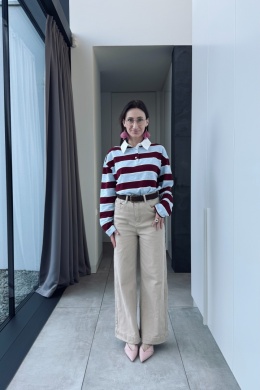 Bawełniana koszulka polo w paski