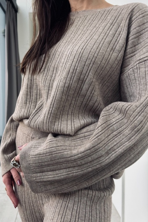 3 - częściowy komplet Cozy z kaszmirem | kawowy beż