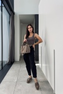 Zamszowa torebka Como Taupe midi | włoska skóra naturalna zamszowa | taupe