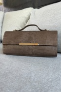 Torebka Monroe Croco | skóra naturalna | taupe