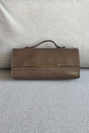 Torebka Monroe Croco | skóra naturalna | taupe