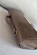 Torebka Monroe Croco | skóra naturalna | taupe