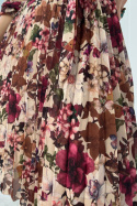 Sukienka mini 18001 w kwiaty i motyle