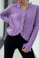 Romantyczny sweterek YU028 z falbankami