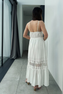 Długa sukienka Romantica z guziczkami, wiskoza