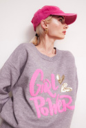 Sweter Girl Power | szary