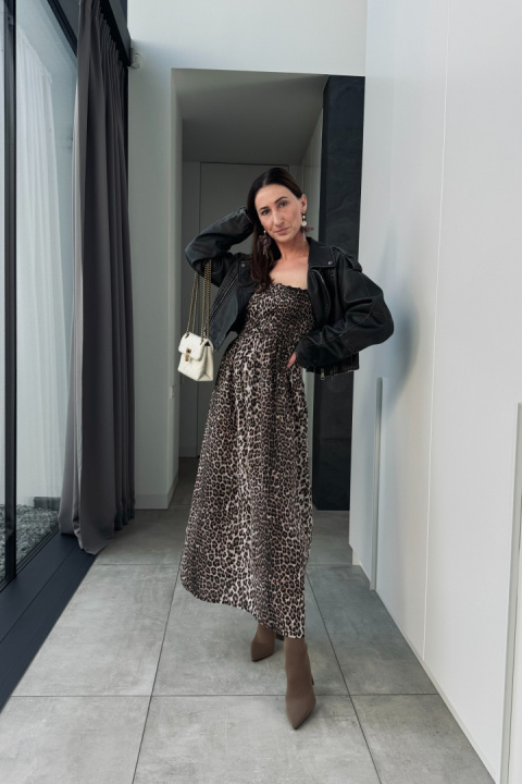 Bawełniana sukienka Amelia | leopard Bawełniana sukienka Amelia | leopard
