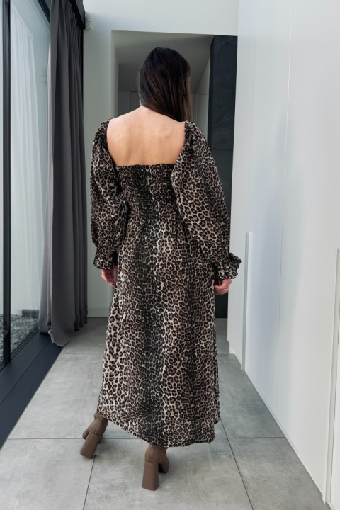 Bawełniana sukienka Amelia | leopard Bawełniana sukienka Amelia | leopard