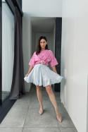 Bawełniany t-shirt oversize z kokardkami | różowy Bawełniany t-shirt oversize z kokardkami | różowy