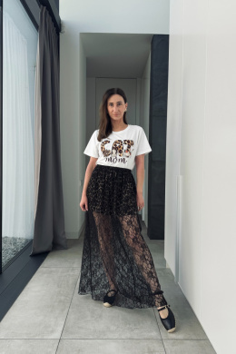 Bawełniany t-shirt Cat Mom