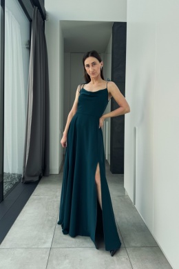 Sukienka Elegance | butelkowa zieleń