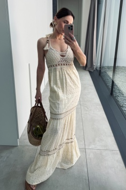 Haftowana suknia maxi boho M2179