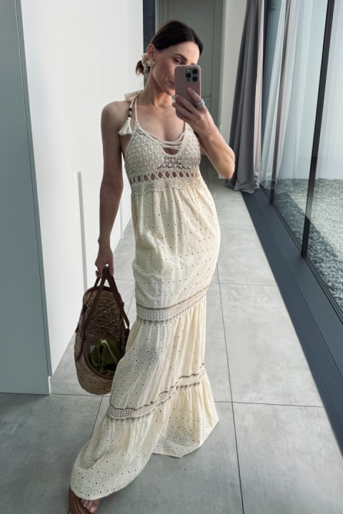 Haftowana suknia maxi boho M2179