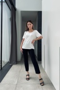 Klasyczny t-shirt z wiskozy | biały Klasyczny t-shirt z wiskozy | biały