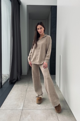 Komplet Beige z kaszmirem | camel