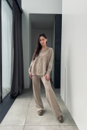Komplet Beige z kaszmirem | camel