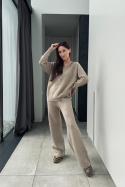 Komplet Beige z kaszmirem | camel