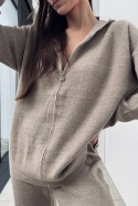 Komplet Beige z kaszmirem | camel