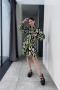 Sukienka animal print 31612, zielona