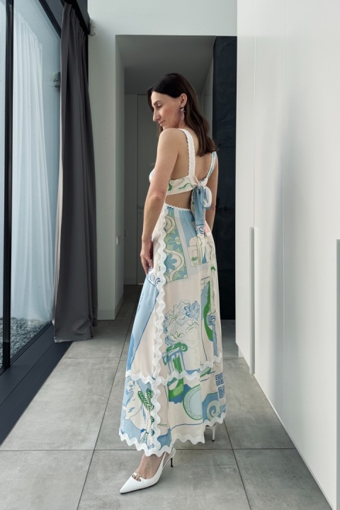 Sukienka maxi Mykonos | bawełna i len Sukienka maxi Mykonos | bawełna i len