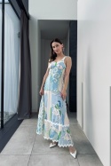 Sukienka maxi Mykonos | bawełna i len