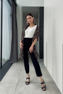 Chusta bandana z bawełny i jedwabiu | czekoladowa Chusta bandana z bawełny i jedwabiu | czekoladowa