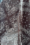 Chusta bandana z bawełny i jedwabiu | czekoladowa Chusta bandana z bawełny i jedwabiu | czekoladowa
