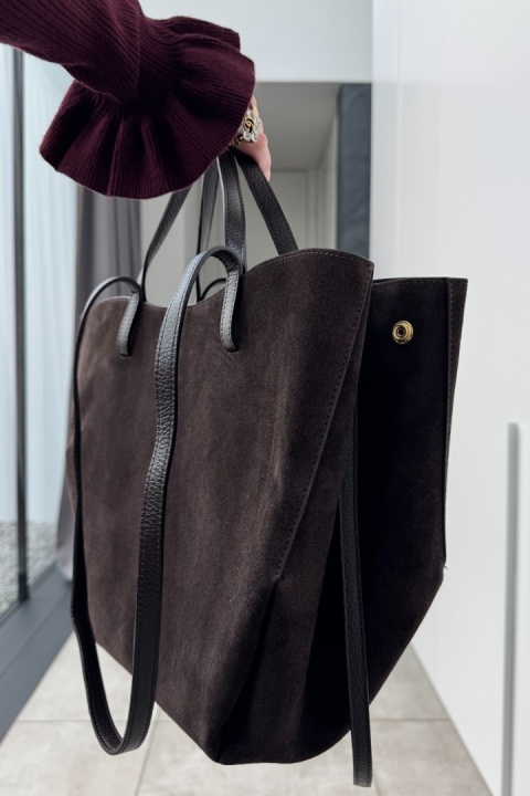 Torebka shopperka Pola maxi | czekolada Torebka shopperka Pola maxi | czekolada