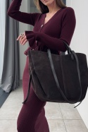 Torebka shopperka Pola maxi | czekolada
