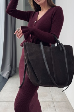 Torebka shopperka Pola maxi | czekolada